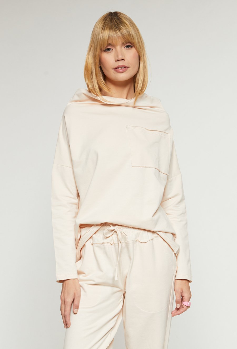 Bluza damska z imitacją kieszeni