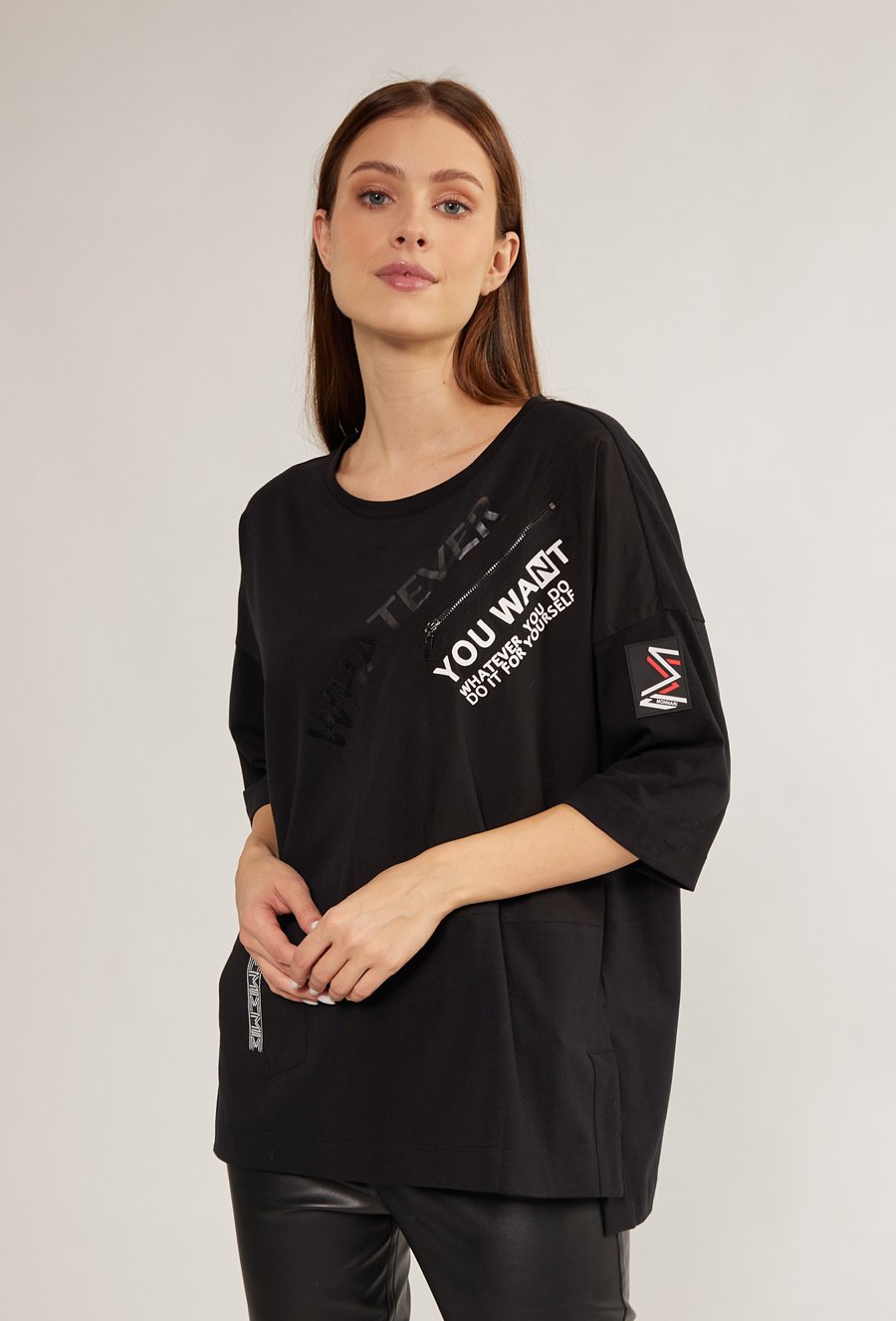 Bawełniany t-shirt w sportowym stylu