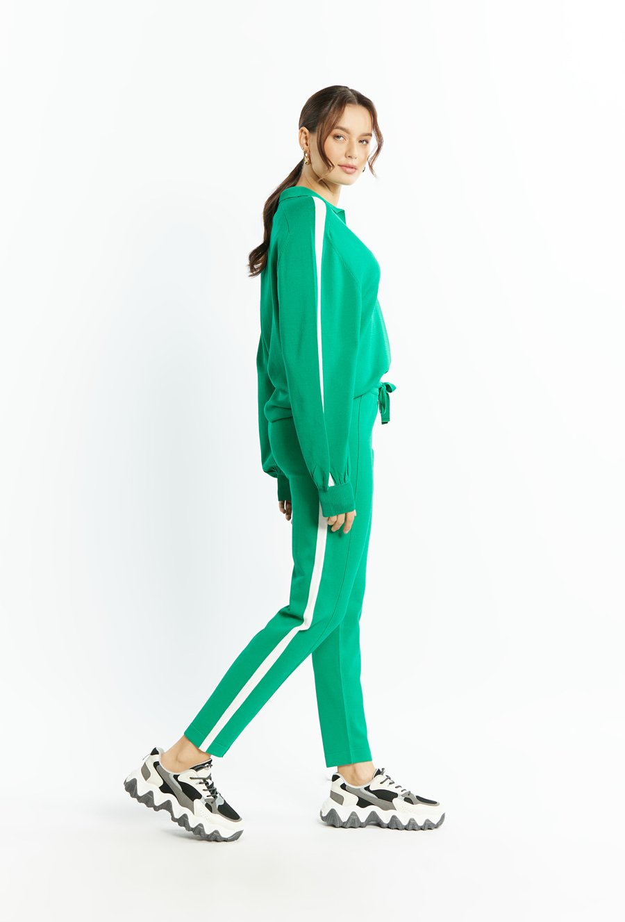 Dzianinowe spodnie damskie