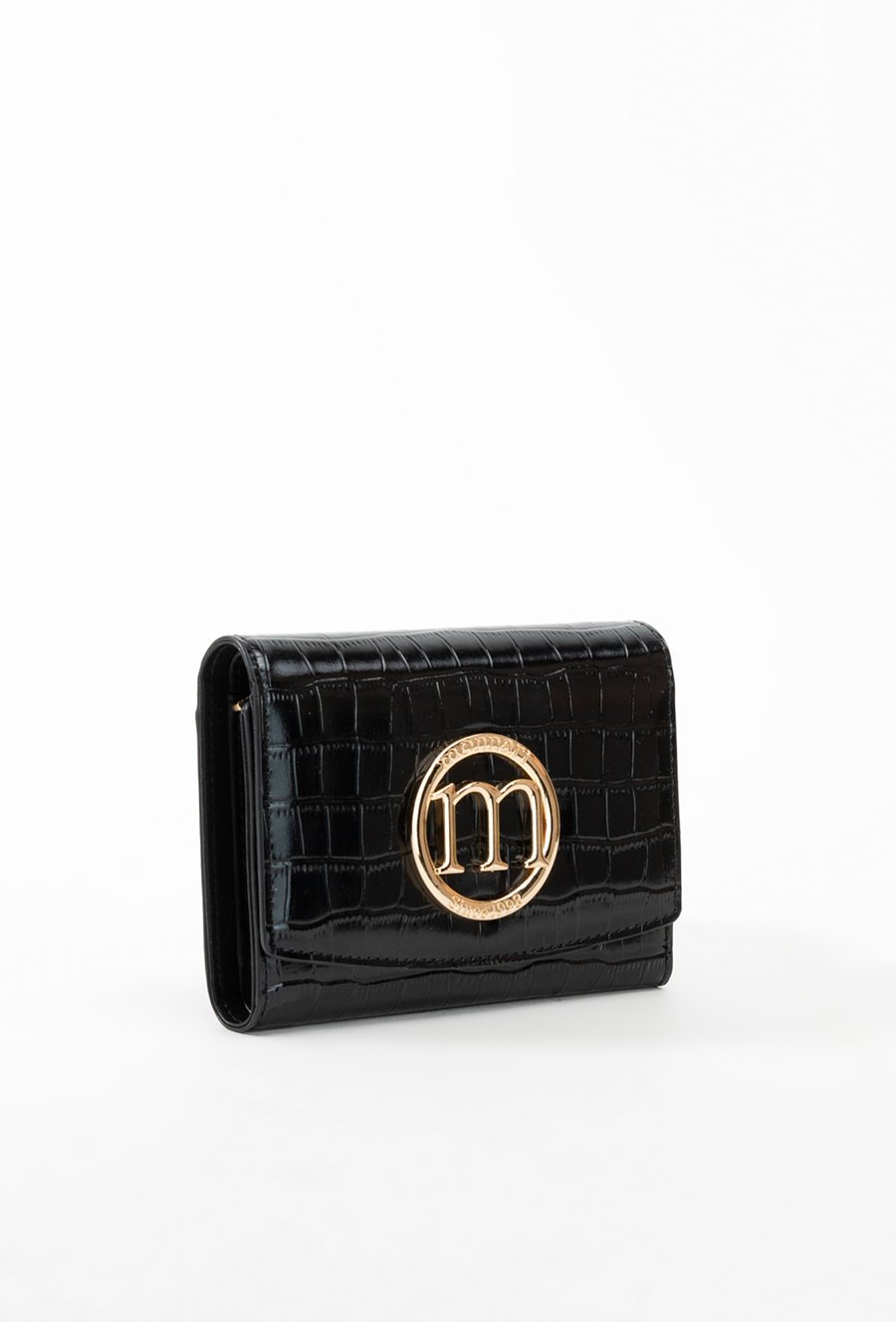 Sk&oacute;rzany portfel damski ze wzorem