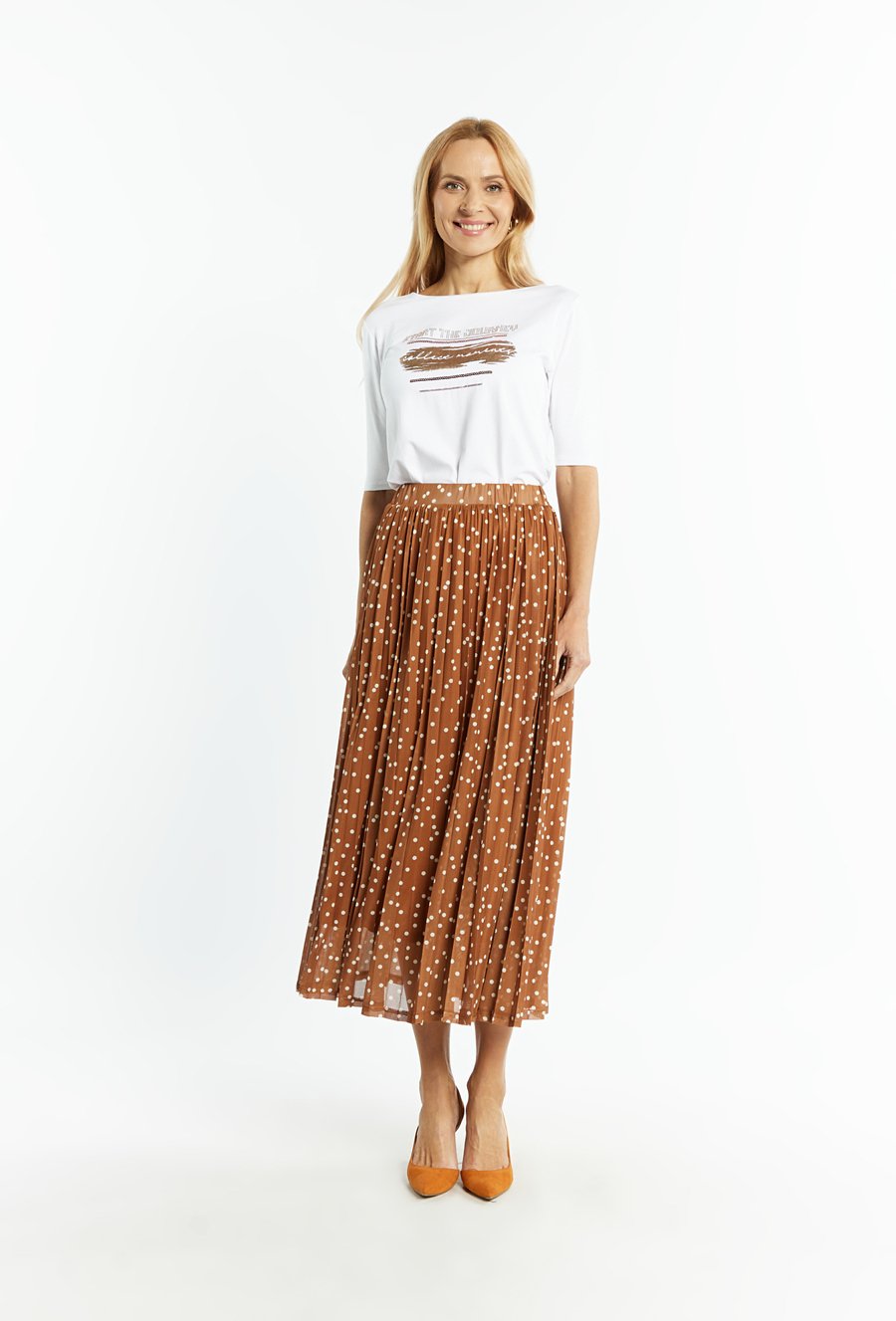 T-shirt damski z błyszczącą aplikacją