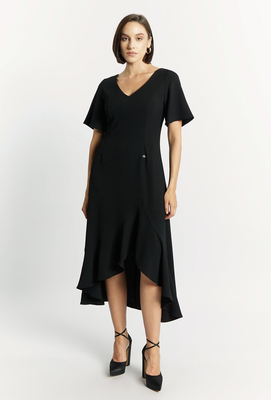 Sukienka damska z falbaną