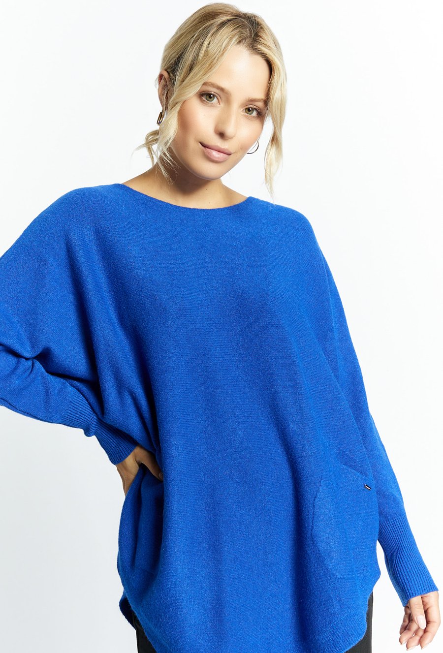 Asymetryczny sweter damski