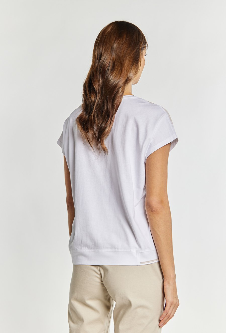 T-shirt damski z bawełny