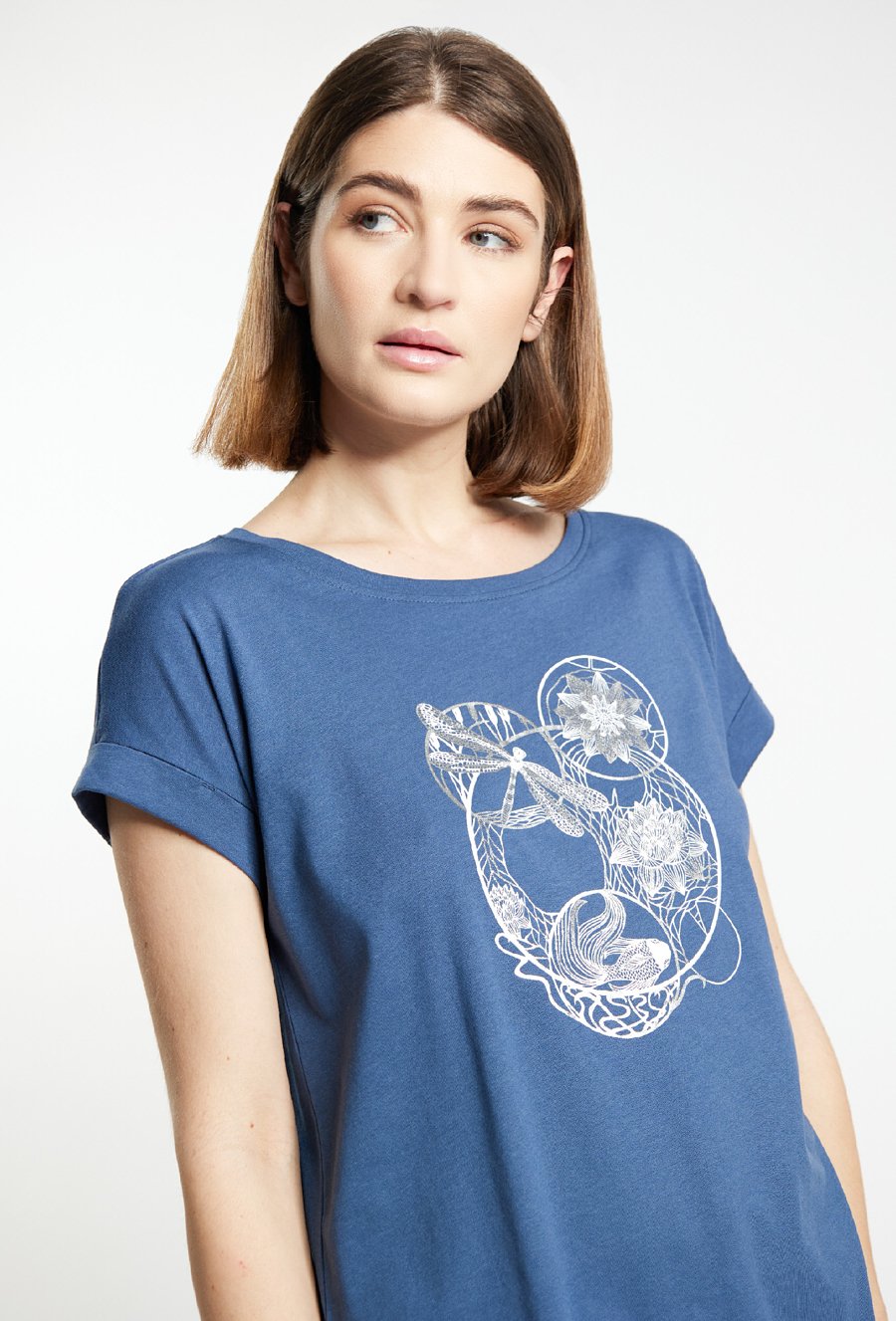 T-shirt damski z wzorem