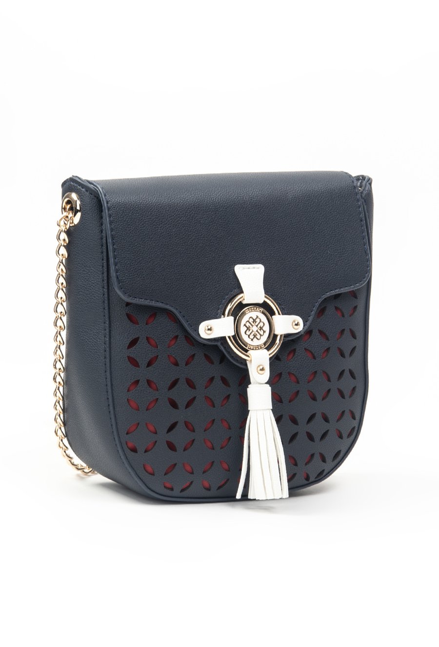 Torba crossbody z ażurowym frontem