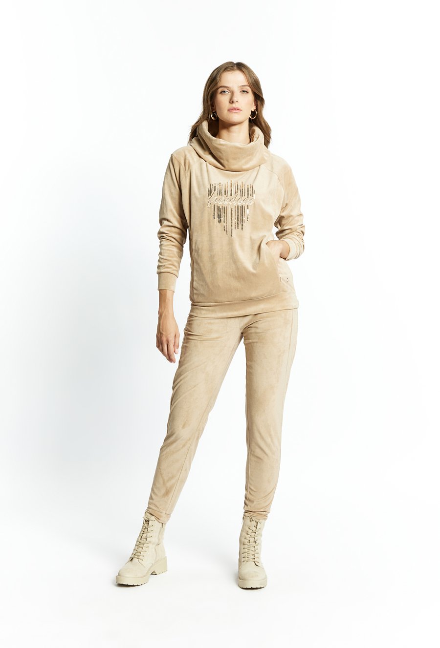 Bluza damska z cekinowym wzorem