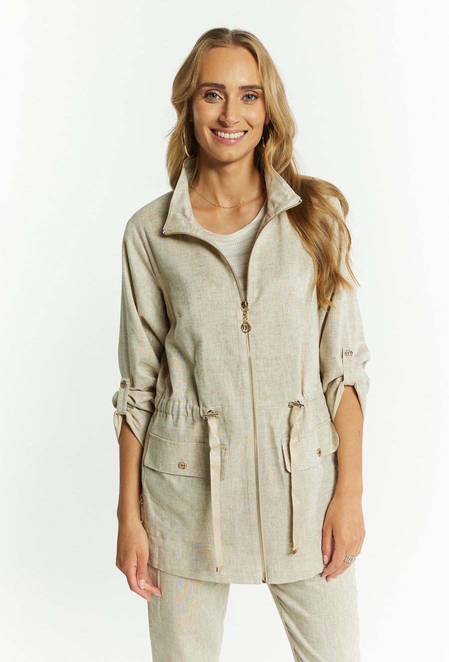 Rozpinana bluza lniana