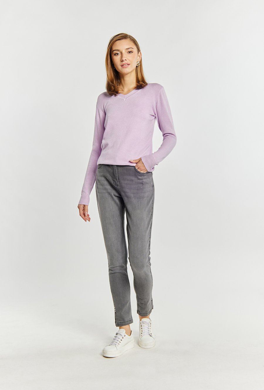 Dopasowany sweter damski