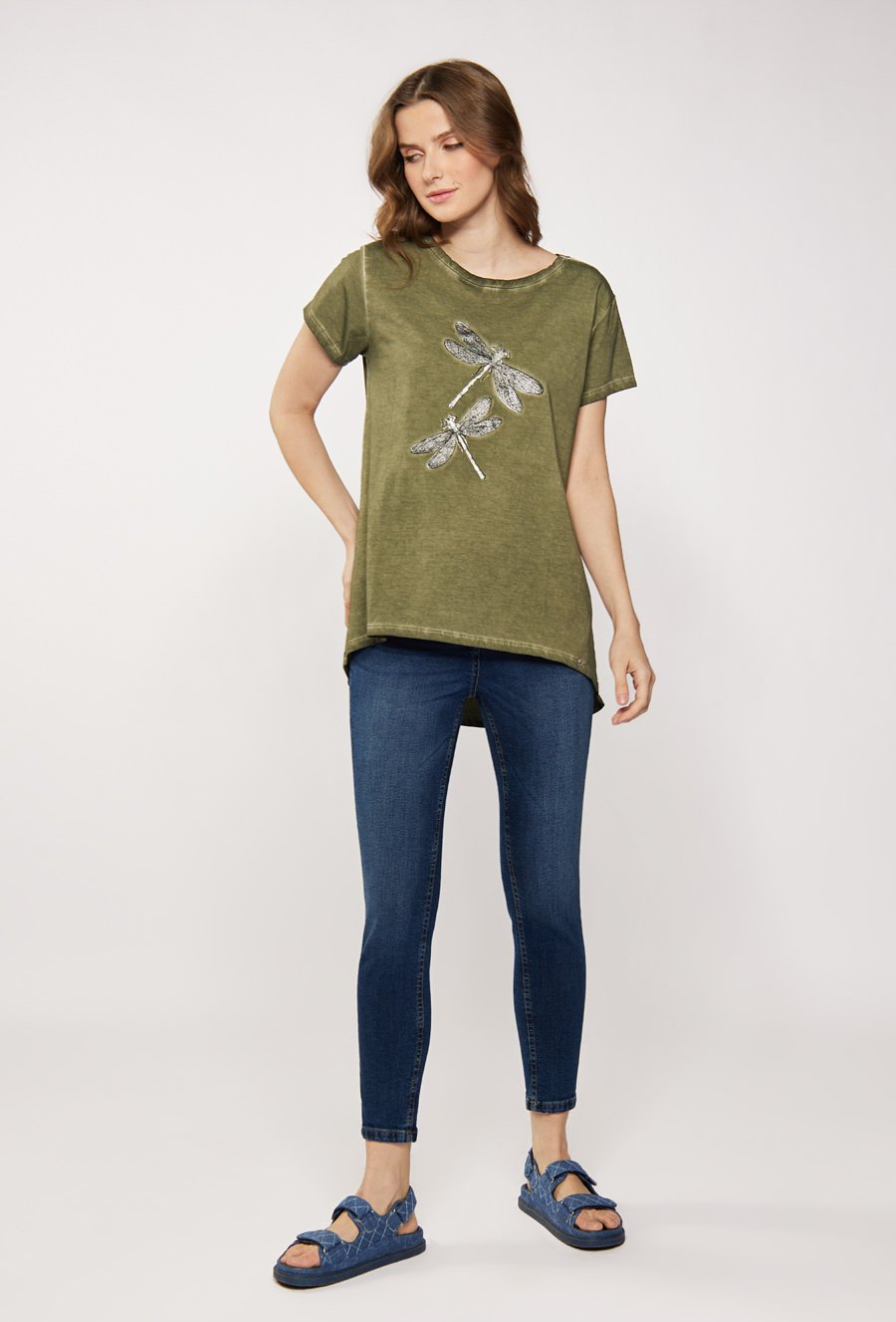 T-shirt z efektem sprania