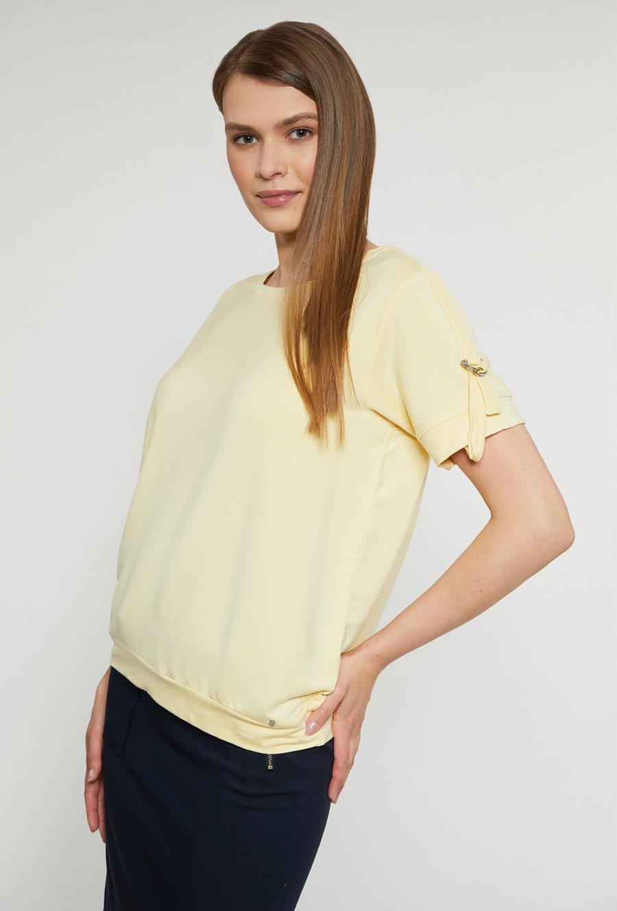 Gładka bluzka z wiskozy