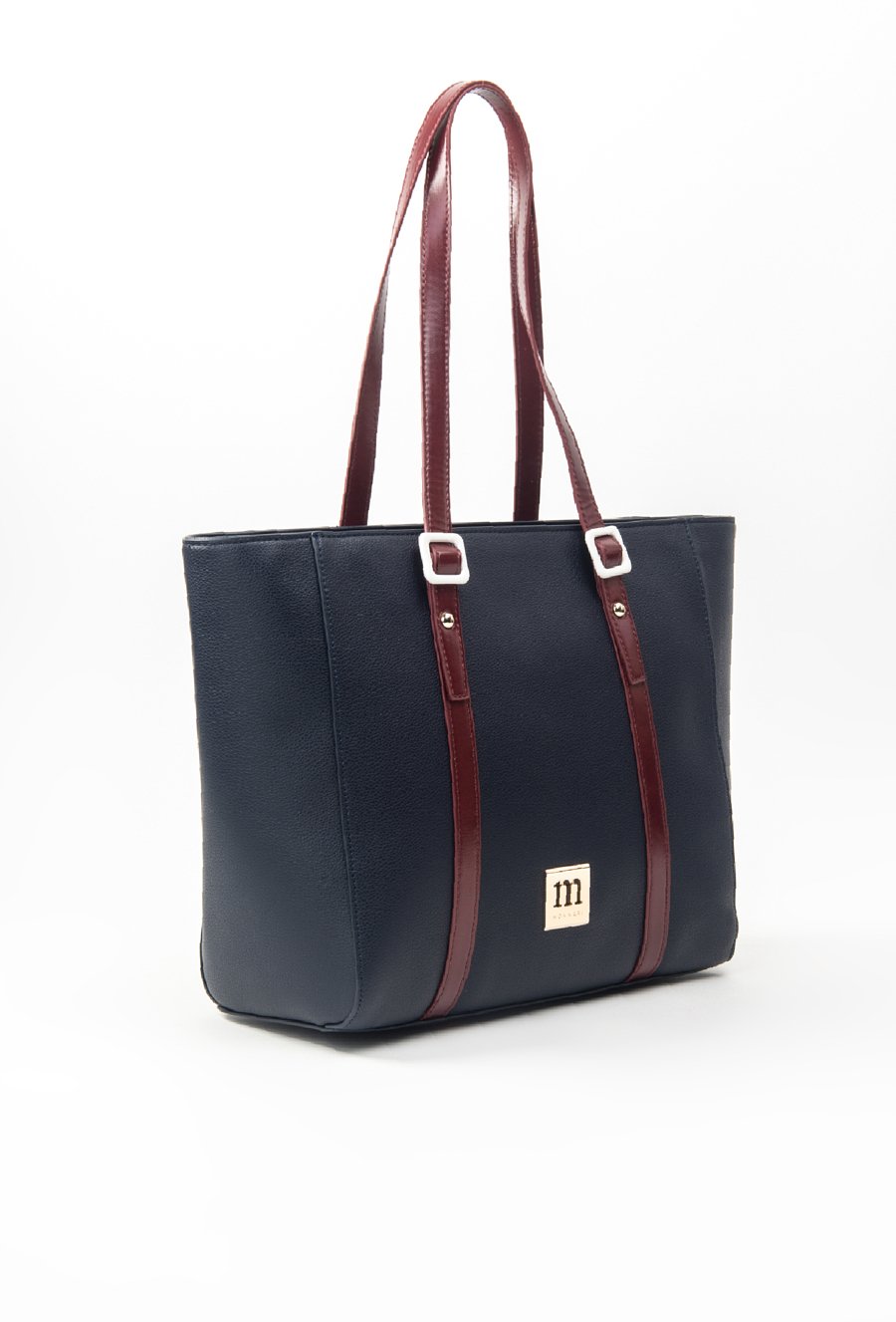 Shopperka damska z ozdobnymi paskami