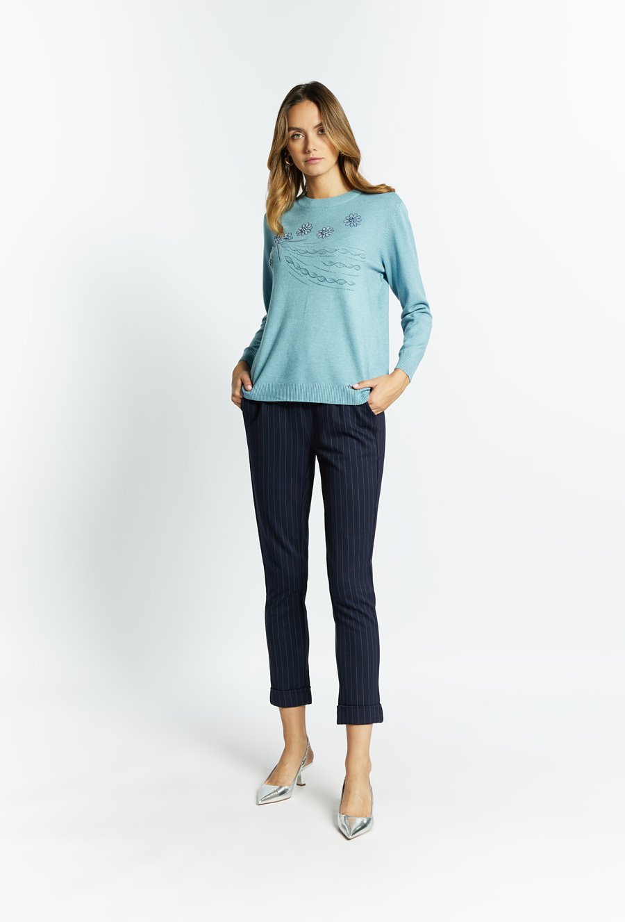 Sweter damski z wzorem