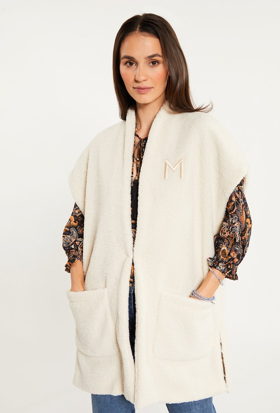 Kamizelka z barankowego materiału