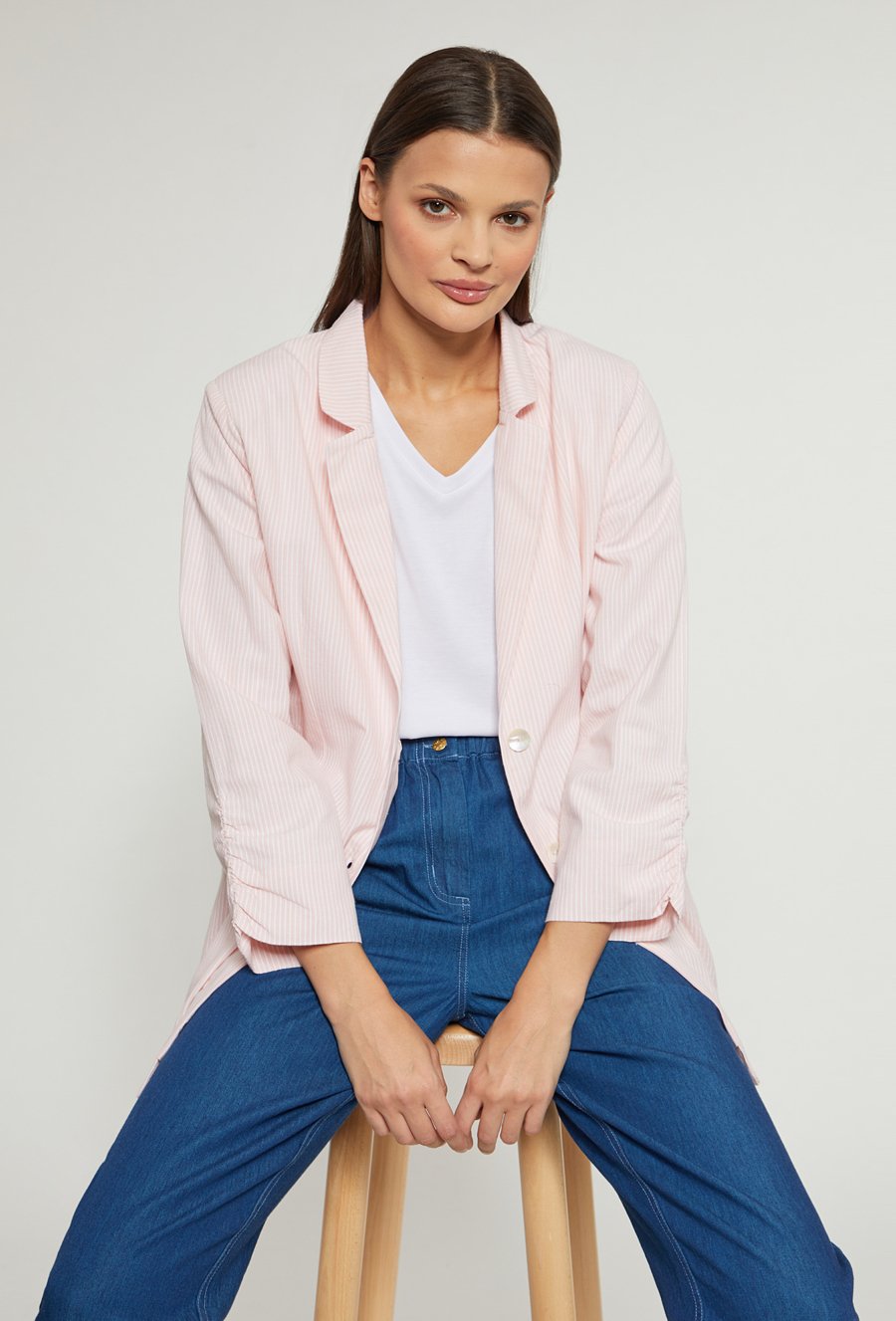 Bawełniana marynarka w paski