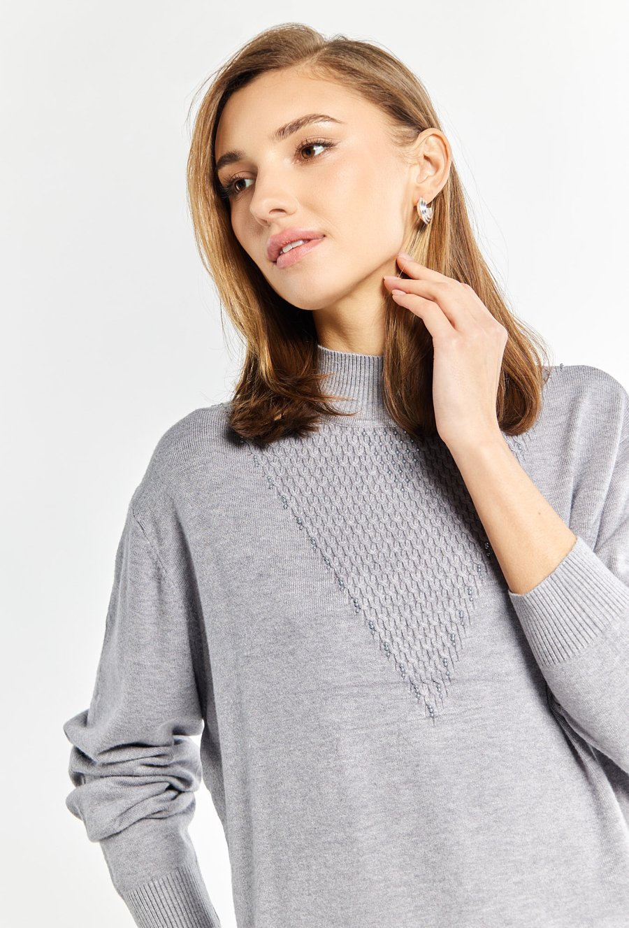 Sweter damski z dżetami