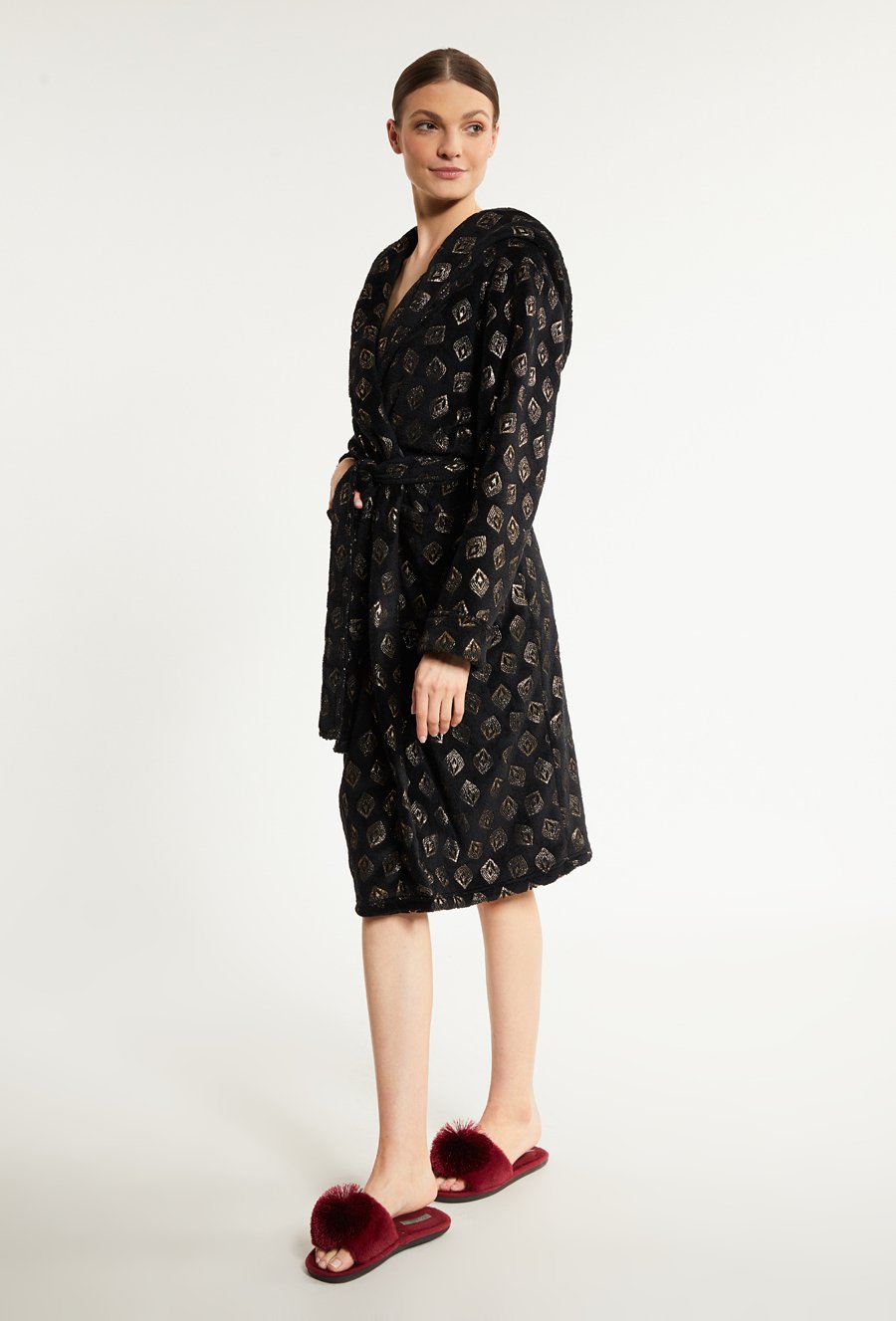 Szlafrok damski z wzorem