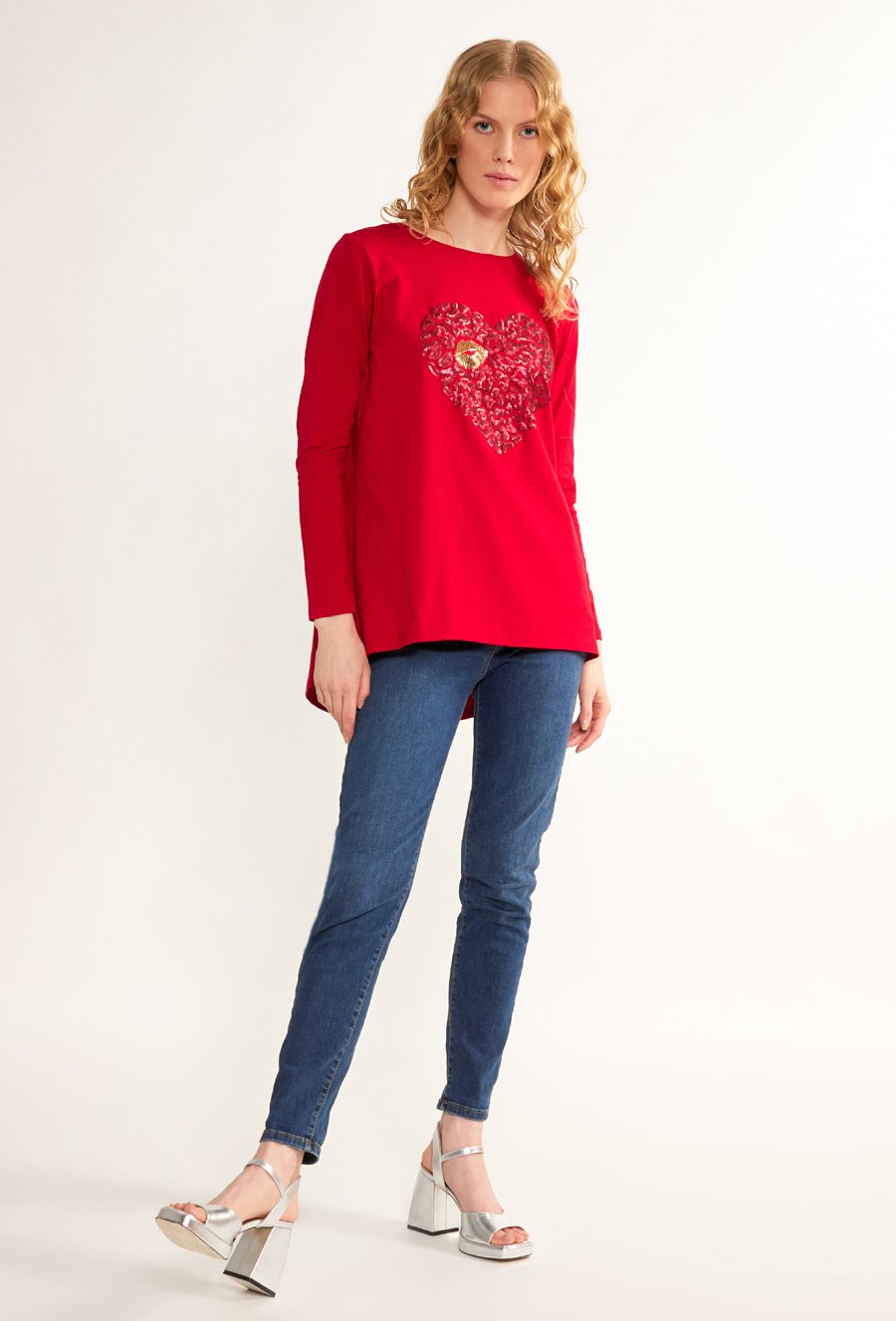 Bluzka z ozdobnym panelem