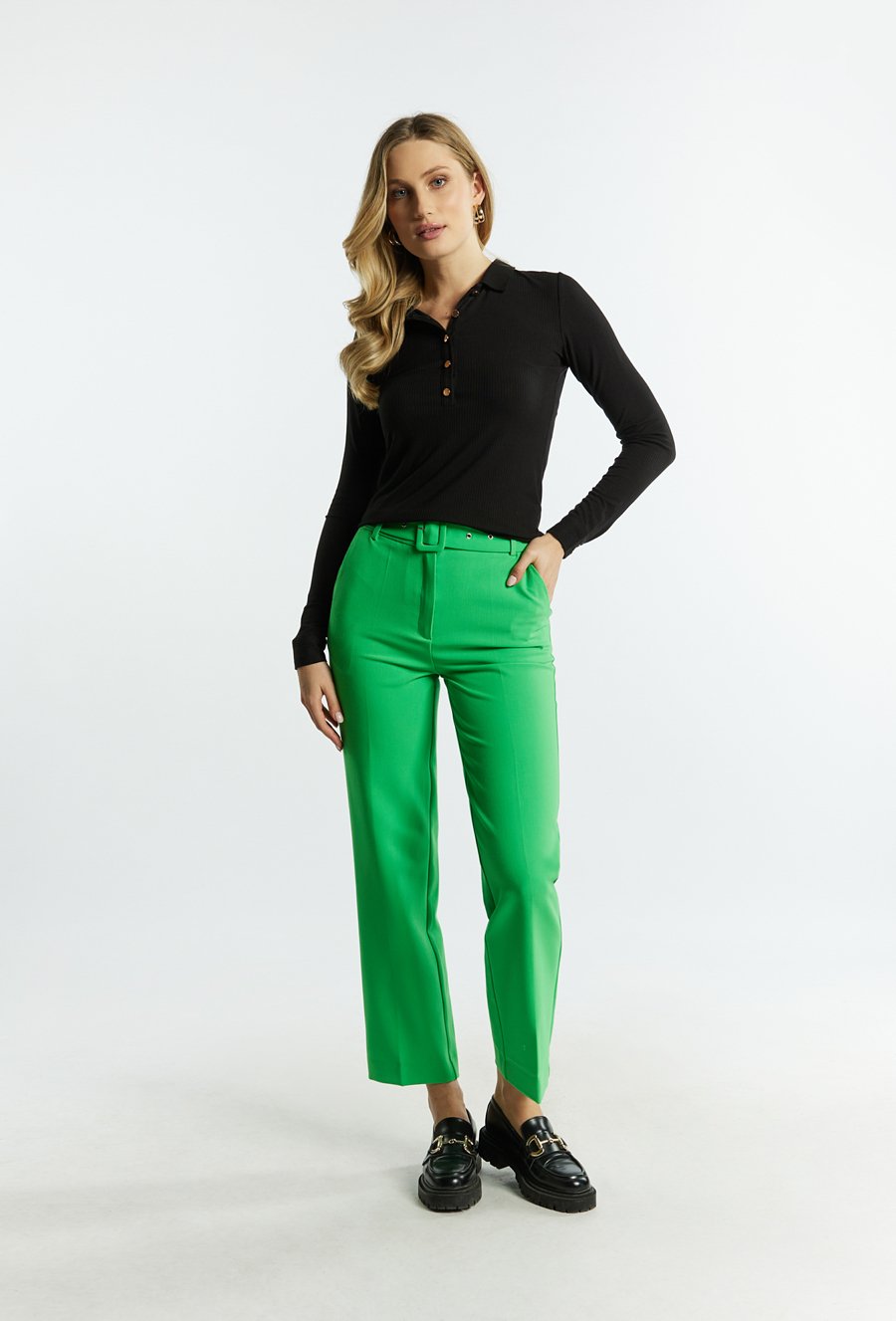 Bluzka damska z kołnierzem