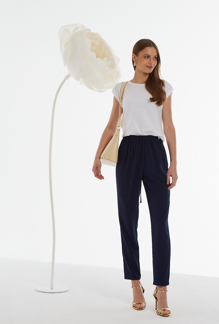 Biały gładki t-shirt