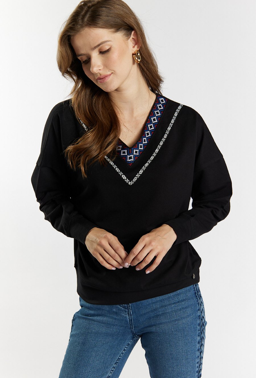 Bawełniana bluza z wzorem