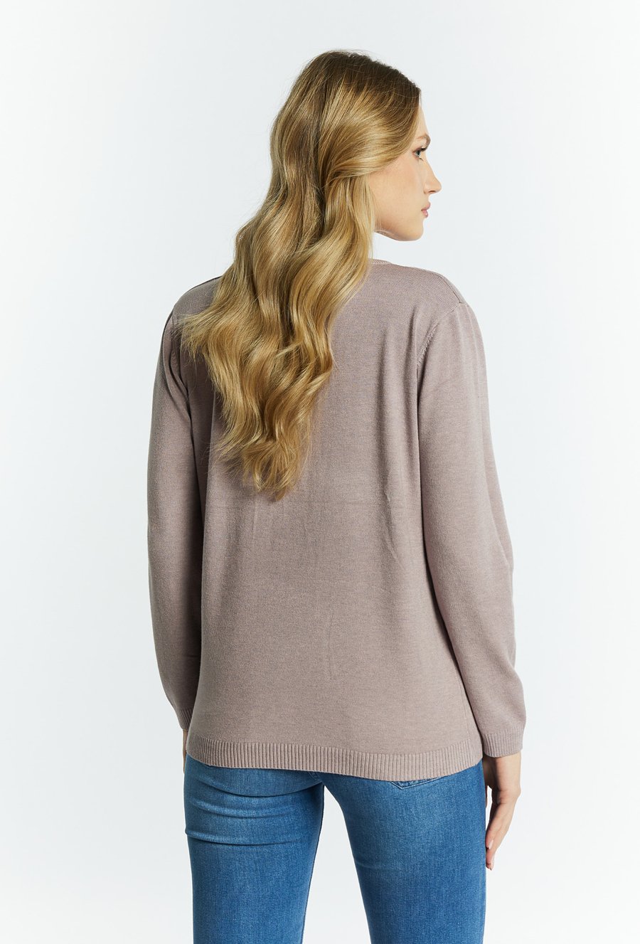 Sweter damski z delikatnym zdobieniem