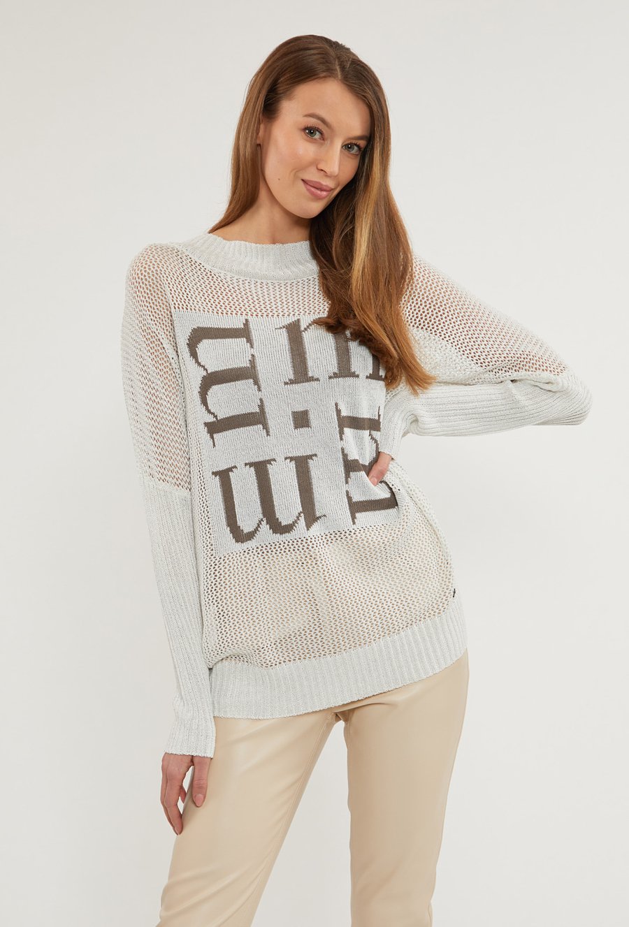 Sweter damski z siateczki