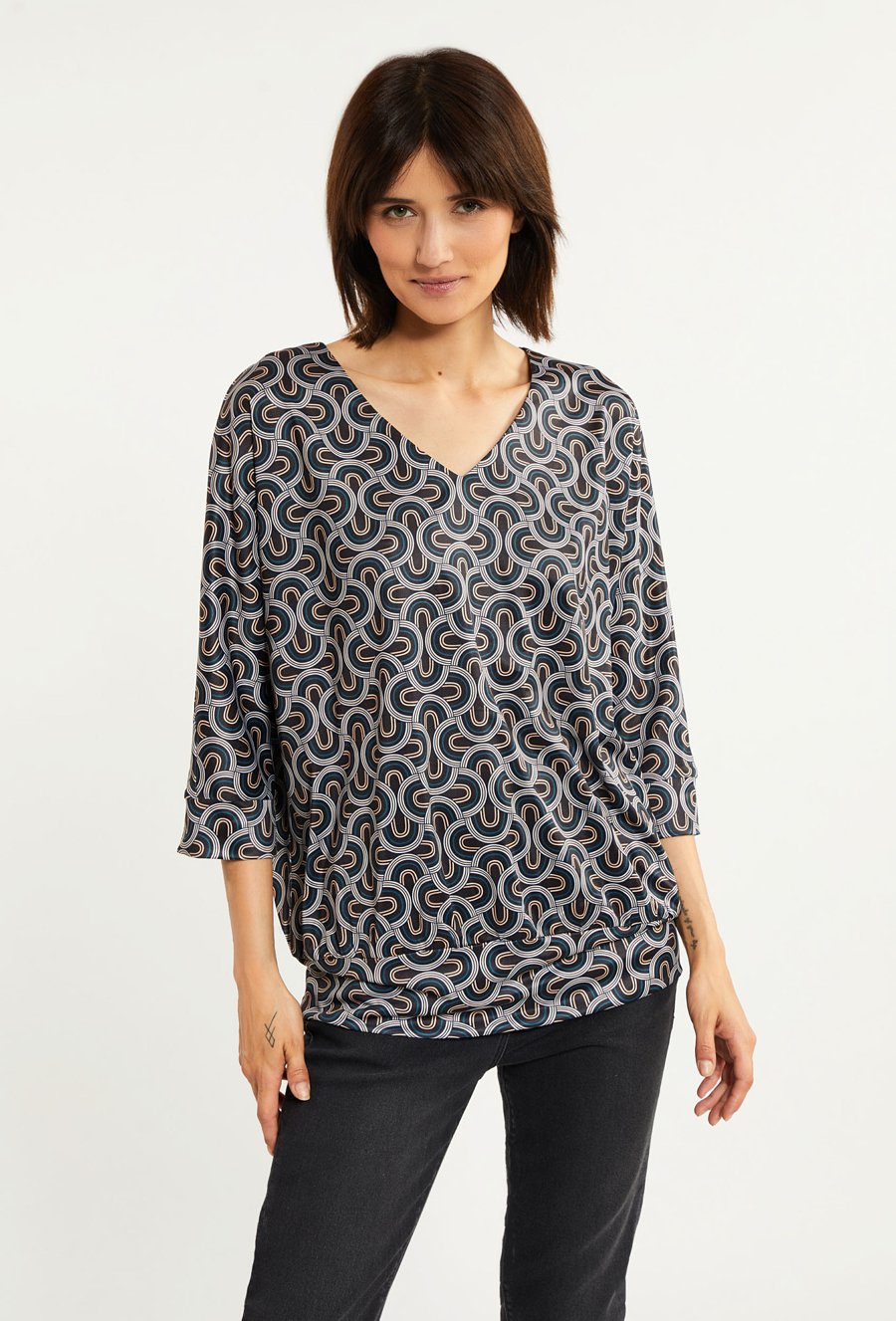 Wzorzysta bluza damska