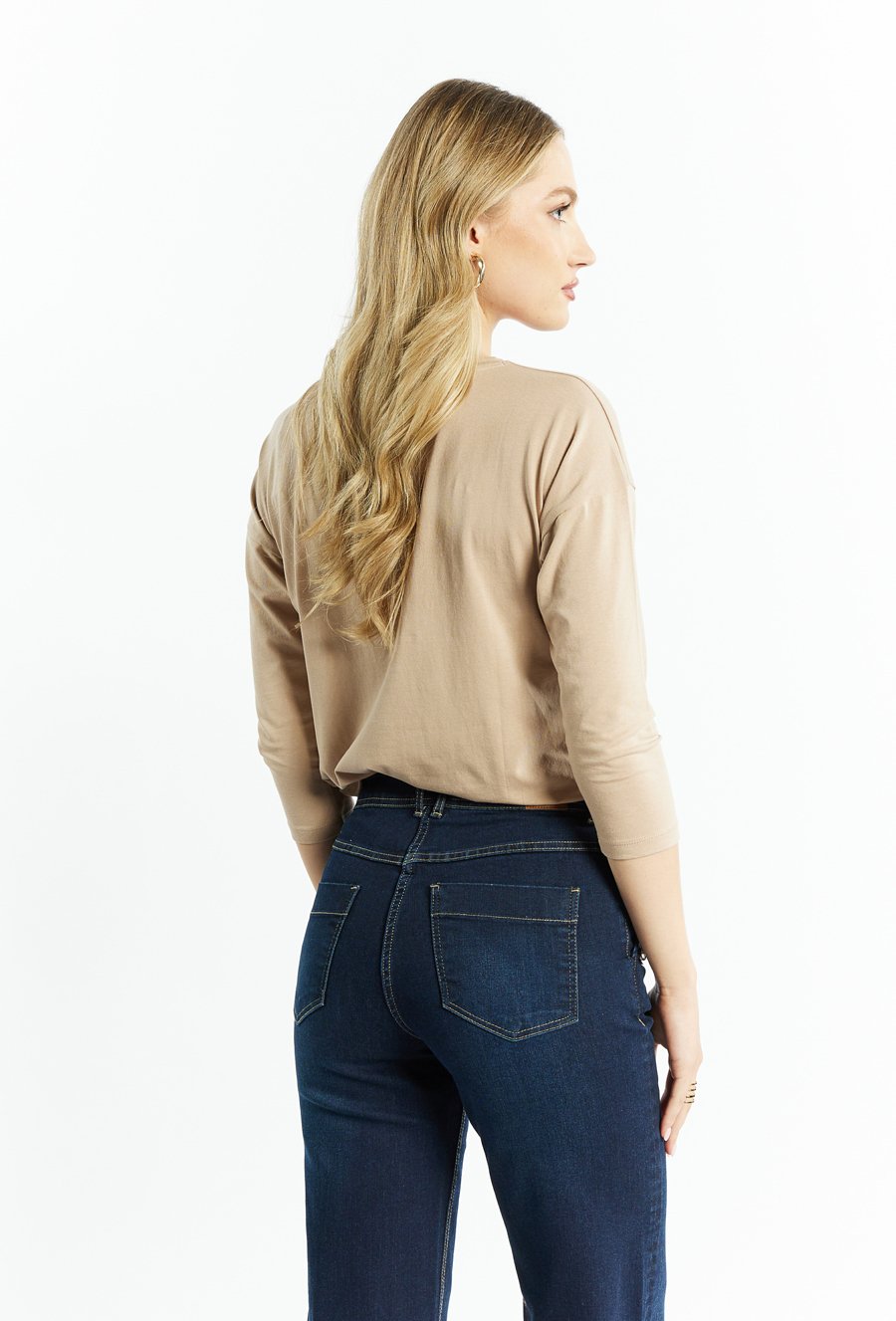 T-shirt damski z wiązaniem