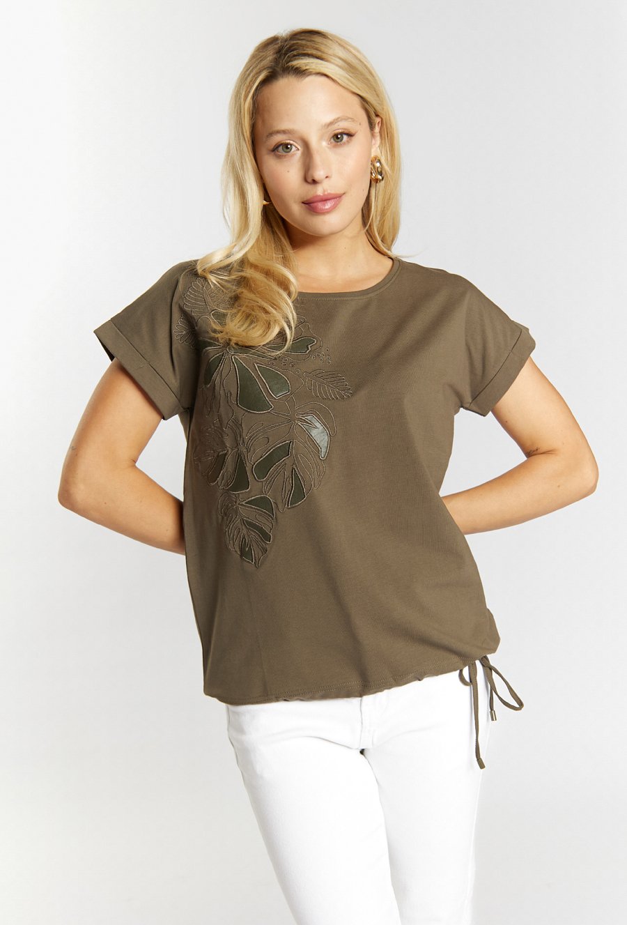 Bawełniany t-shirt z wzorem