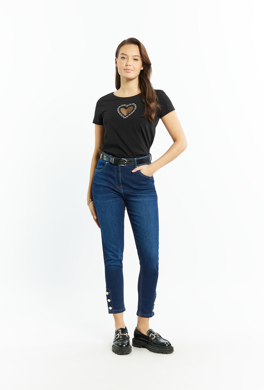 T-shirt damski z aplikacją