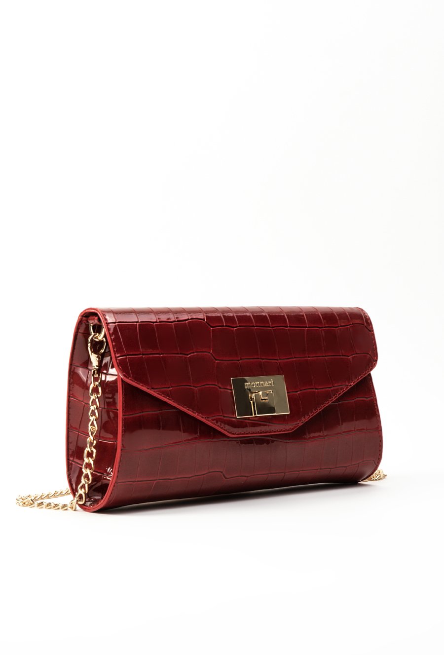 Lakierowana kopert&oacute;wka z łańcuszkiem