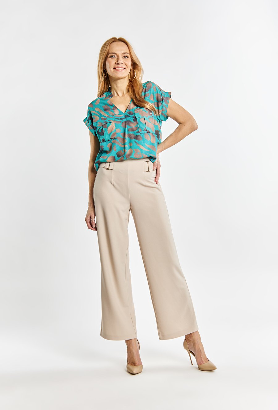 Wiskozowa bluzka w serek