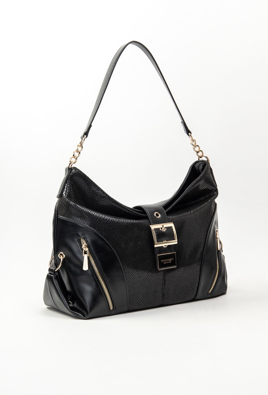 Duży shopper z wzorzystym panelem