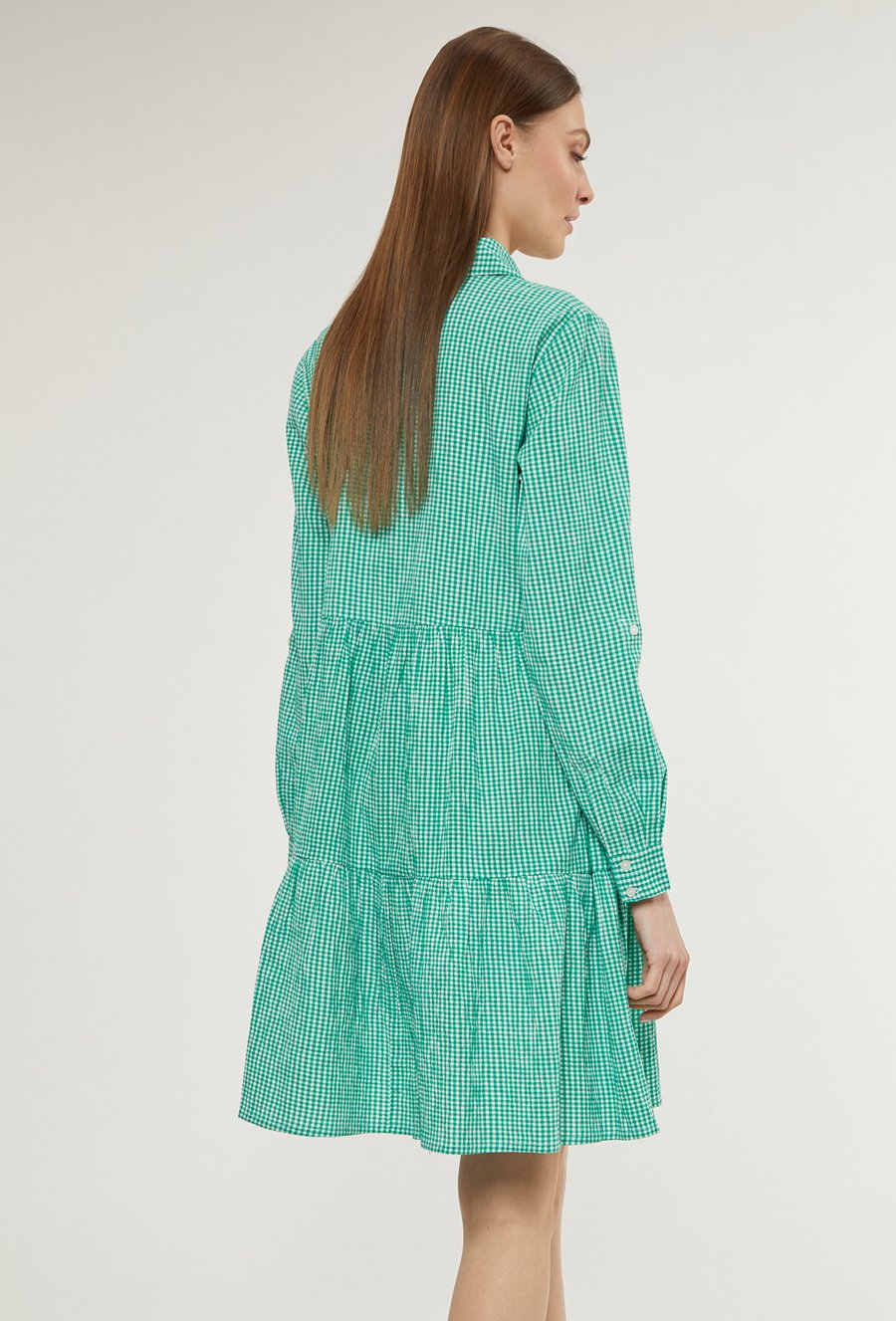 Bawełniana sukienka w drobną kratę