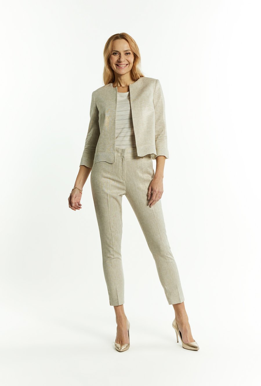 Połyskujący żakiet damski