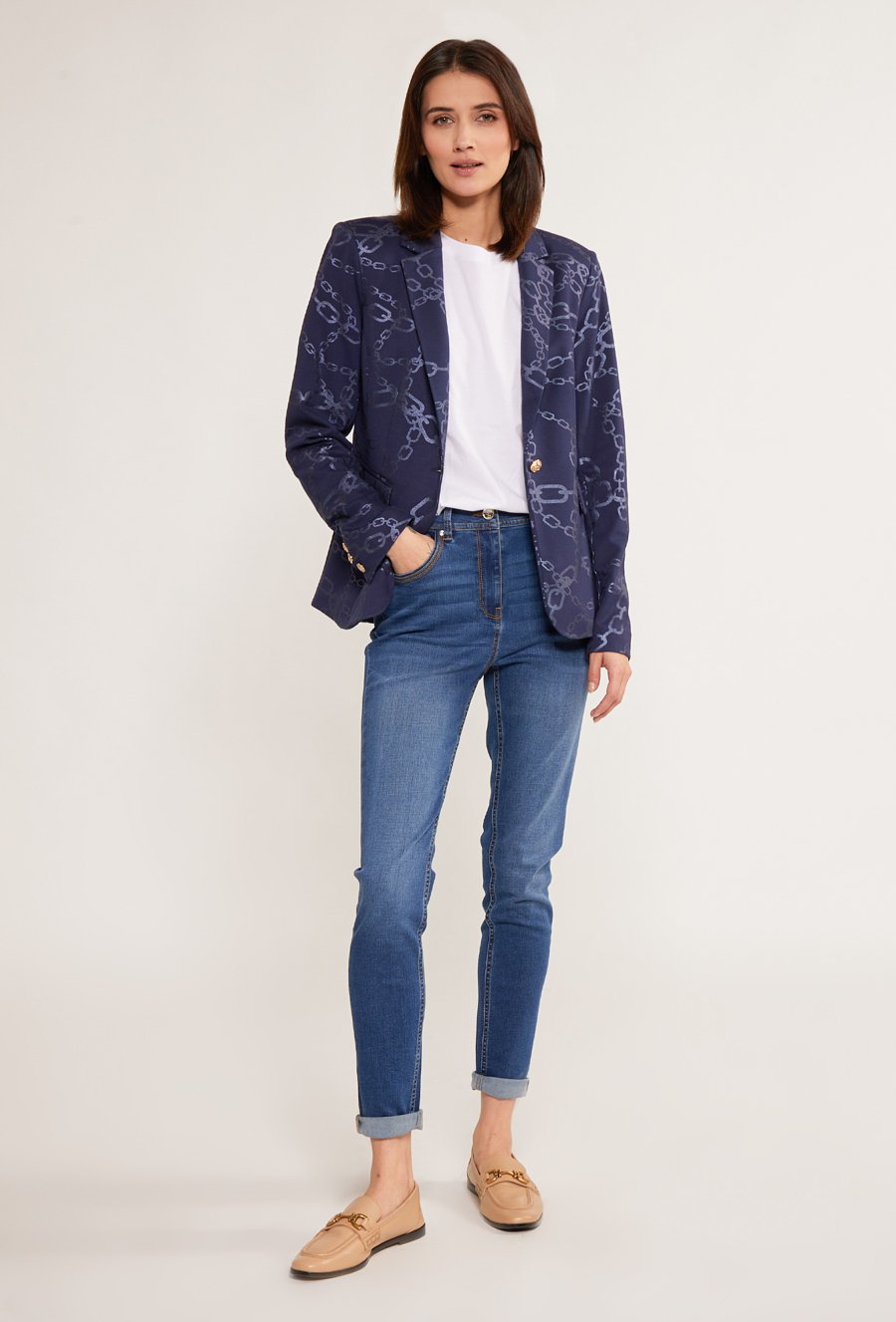 Marynarka z łańcuchowym wzorem