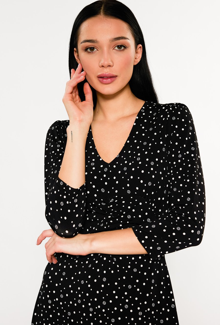 Sukienka midi z wzorem