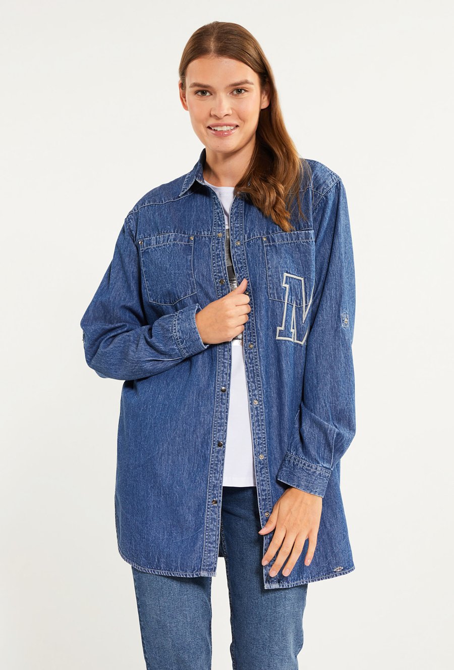 Jeansowa koszula damska