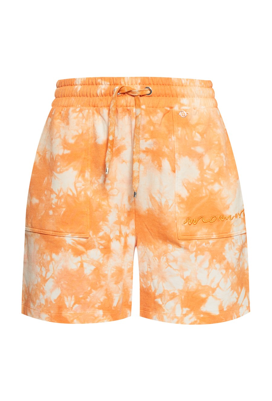 Materiałowe szorty z efektem sprania