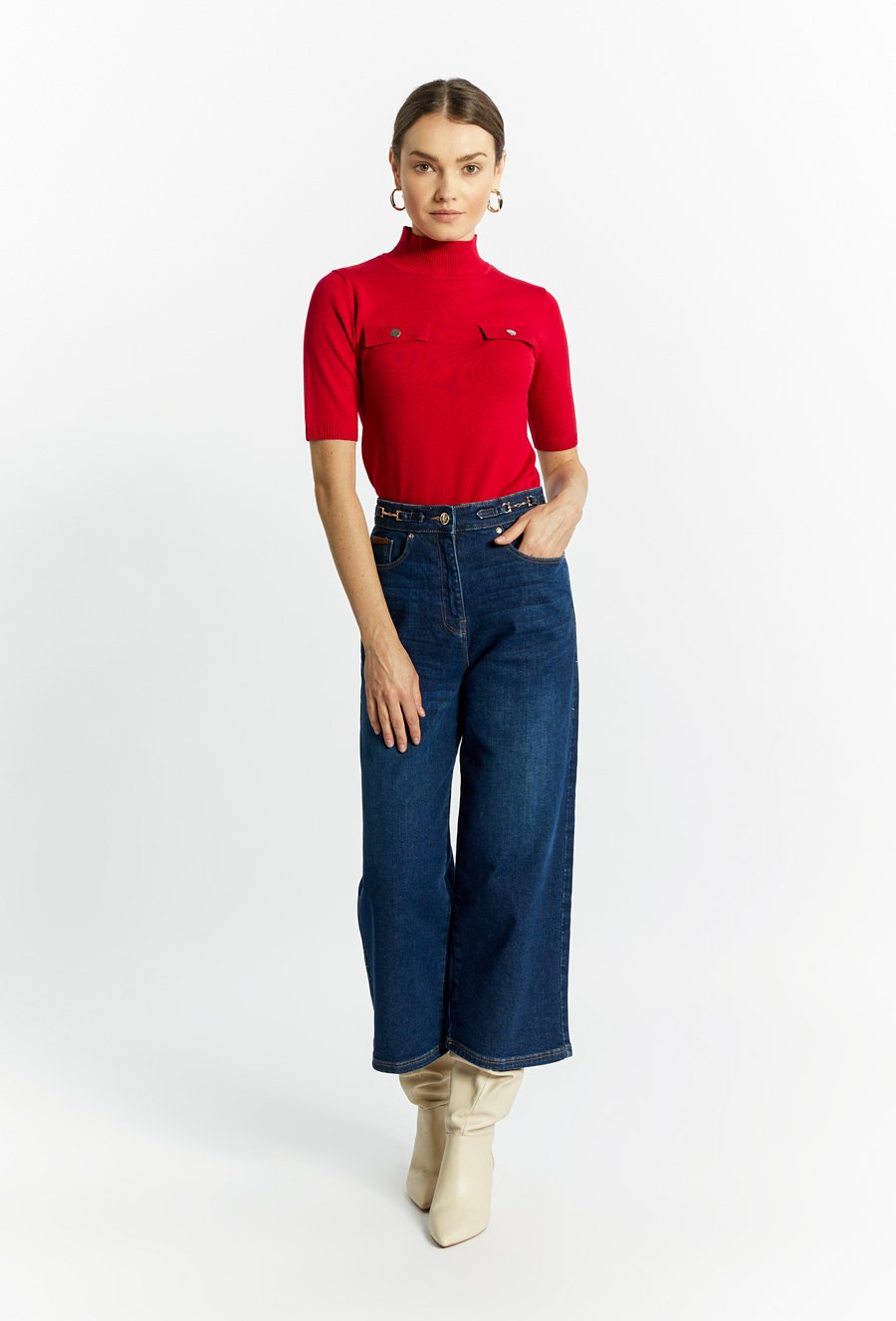 Sweter damski z kr&oacute;tkim rękawem