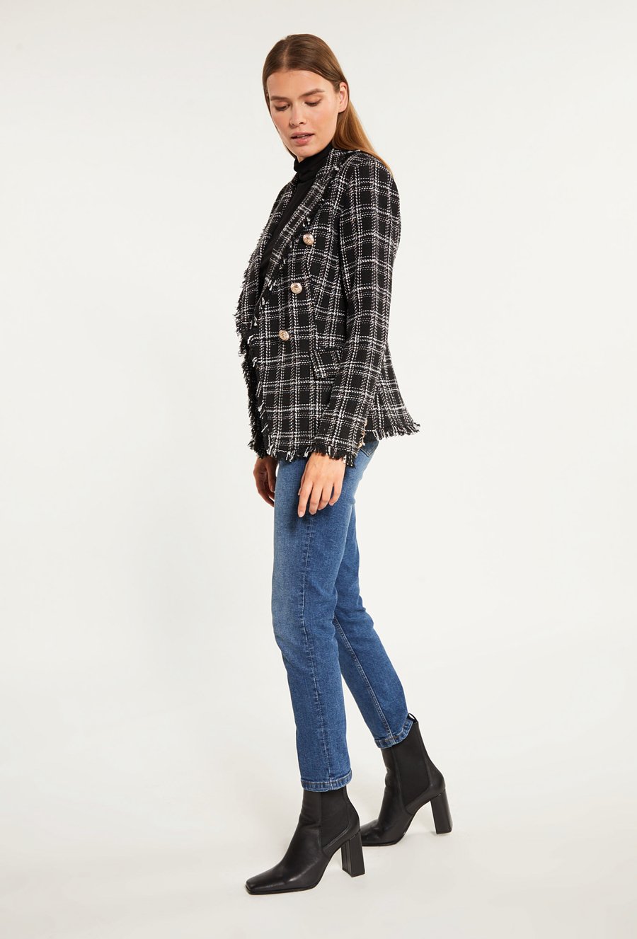 Żakiet damski w kratę