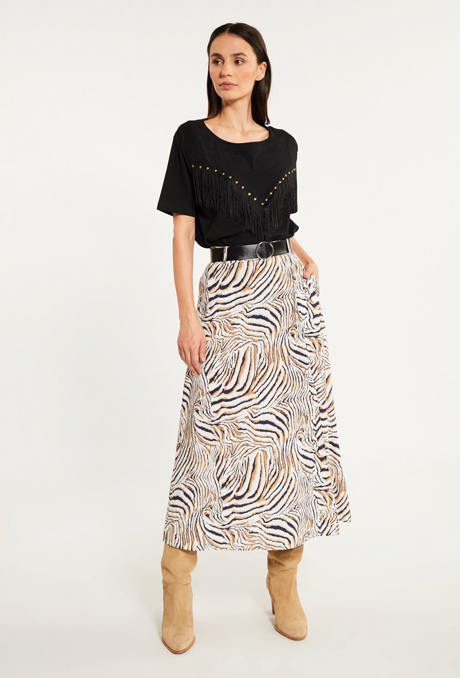 Bawełniana bluzka z frędzlami