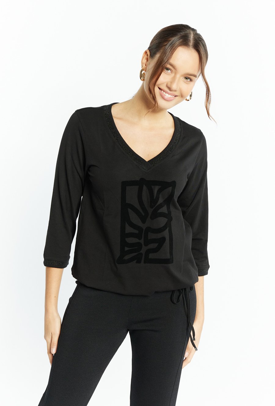 Dzianinowa bluzka damska