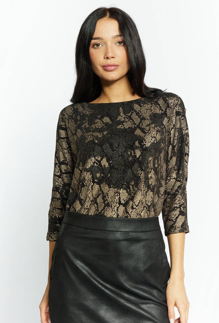 Połyskująca bluzka w zwierzęcy wz&oacute;r