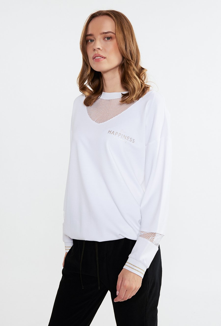 Bluza z elementami siateczki