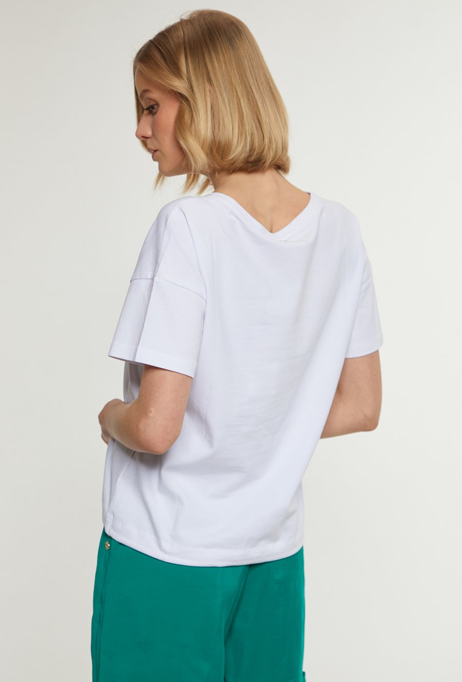 T-shirt z ozdobnym panelem