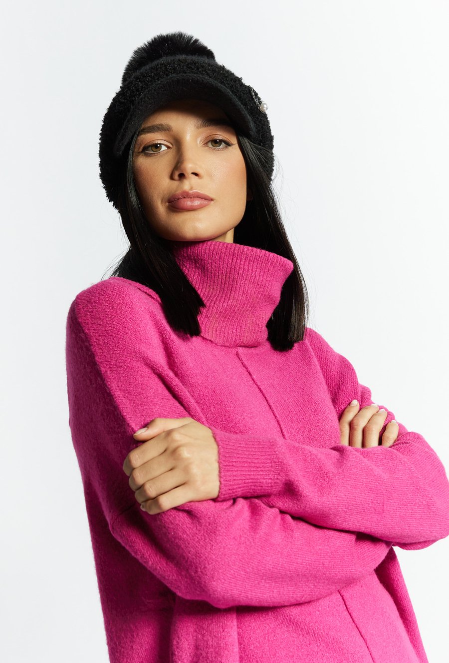 Dzianinowa czapka damska