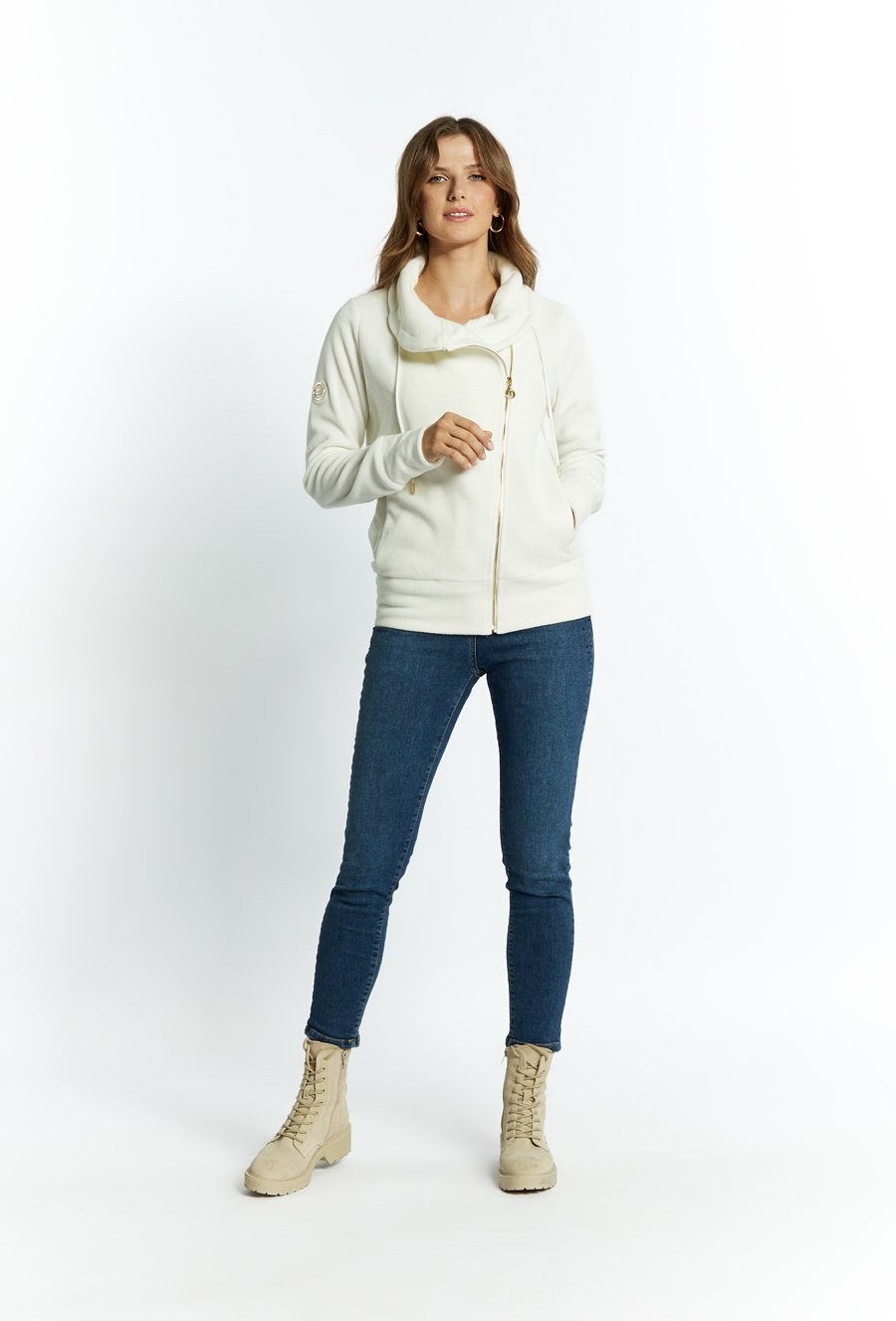 Bluza damska z ciekawym kołnierzem