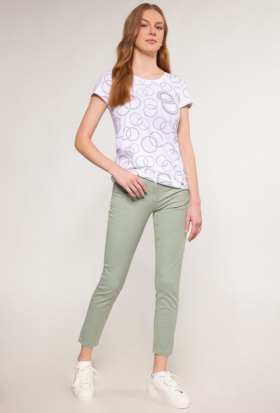 T-shirt damski z logo marki